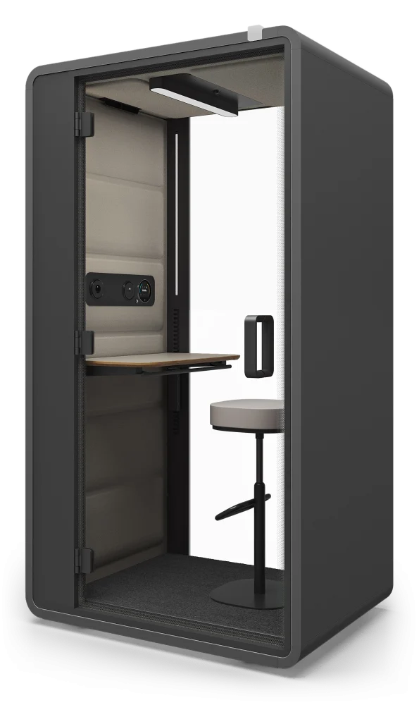 Hushfree S acoustic pod, side view