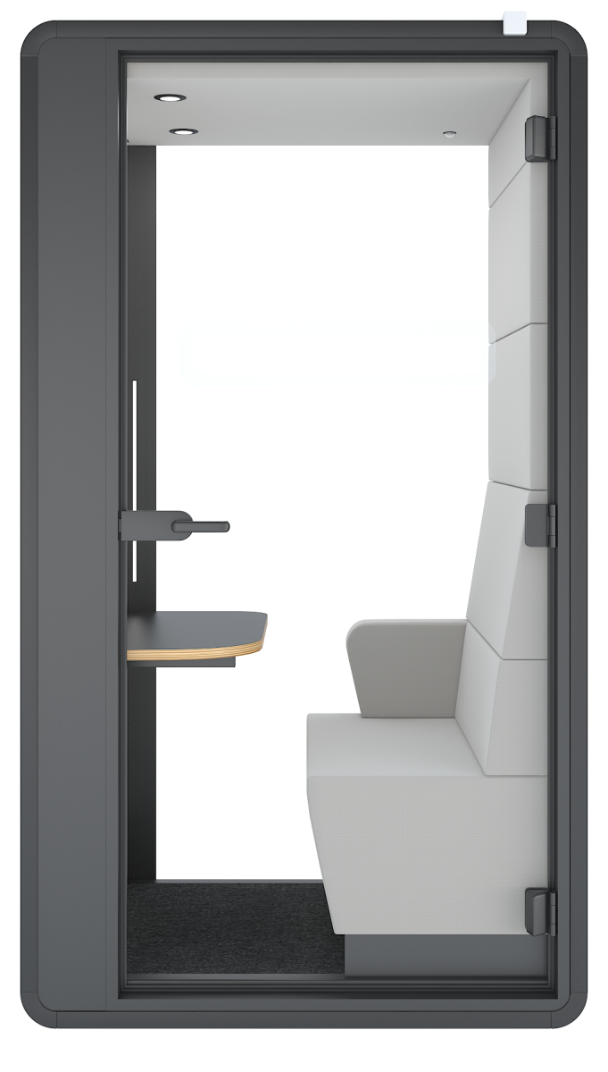Hushhybrid acoustic pod seen from the front