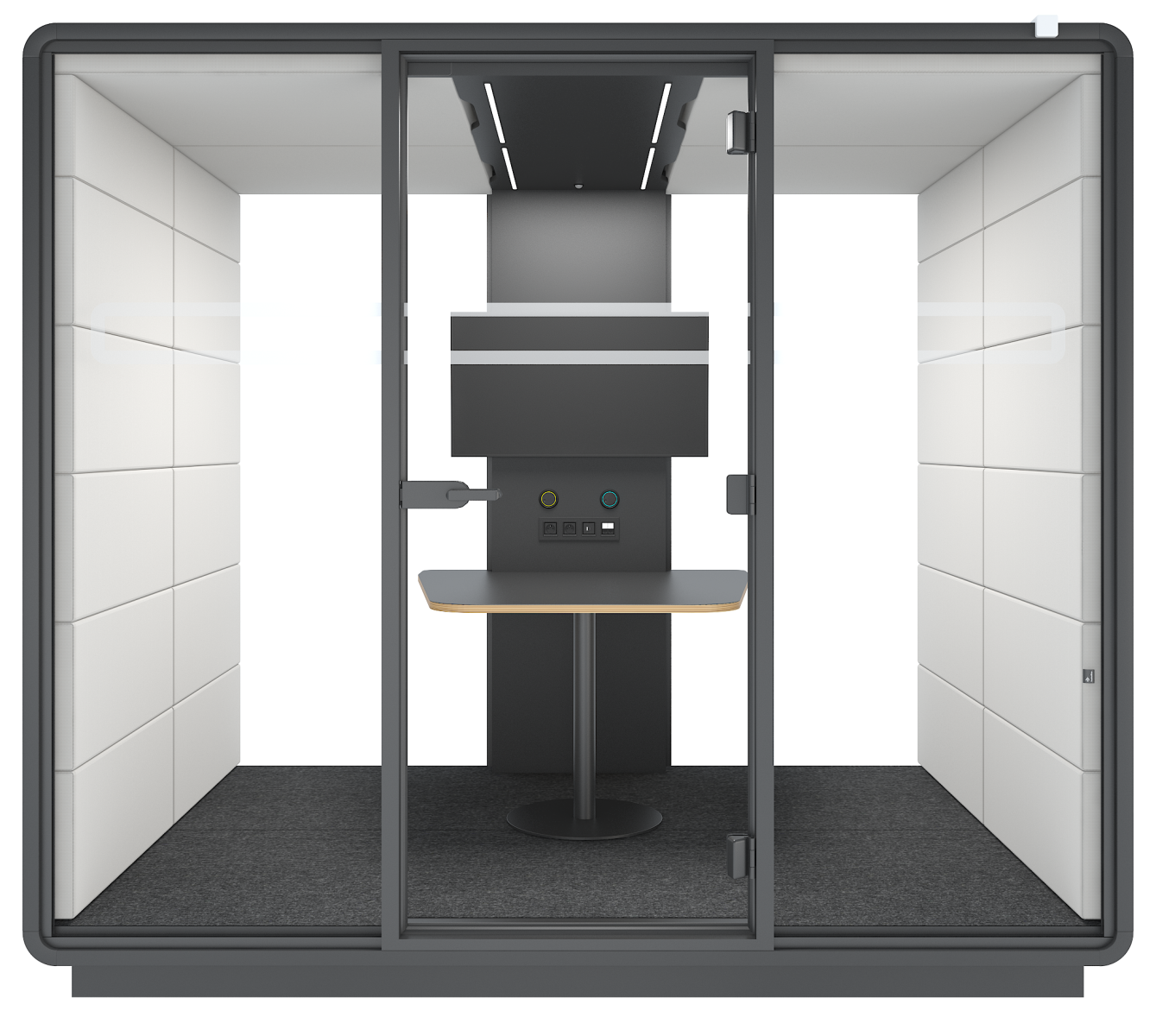 Hushmeet L acoustic pod seen from the front