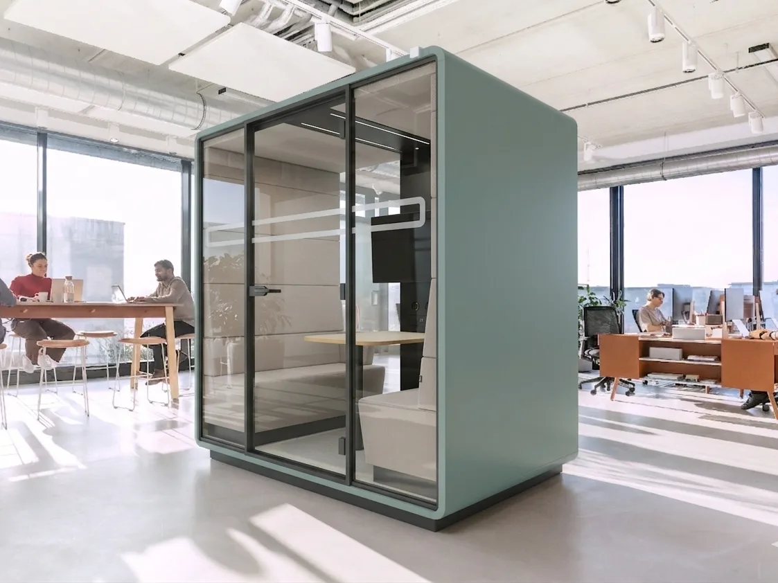 Hushclassic acoustic pod in an open-plan office